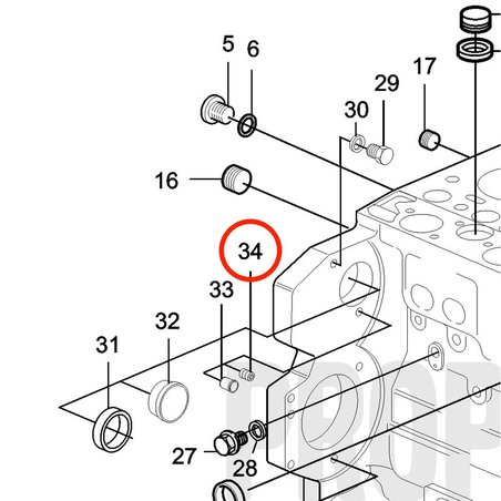Original Volvo Penta Anschlagschraube VOP20459970 | MD2010