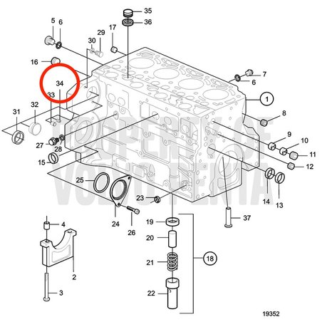 Original Volvo Penta Anschlagschraube VOP20459970 | MD2010
