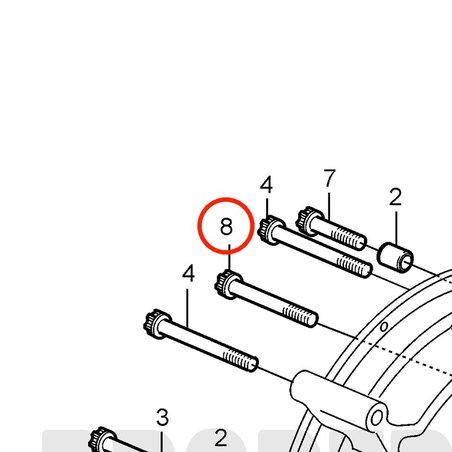 Vite a sei denti originale Volvo Penta VOP20459991 | MD2010