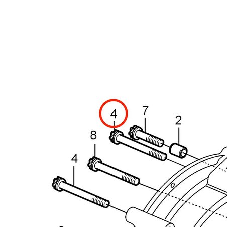 Vite a sei denti originale Volvo Penta VOP20459995 | MD2010