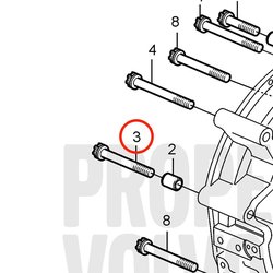 Vite a sei denti originale Volvo Penta VOP20459996 | MD2010