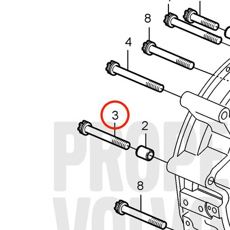 Vite a sei denti originale Volvo Penta VOP20459996 | MD2010