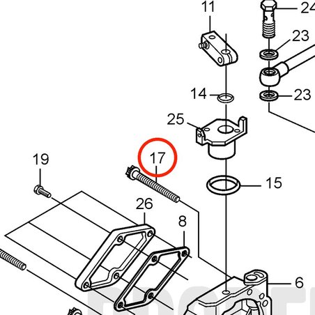 Tornillo de Seis Dientes Original Volvo Penta VOP20460064