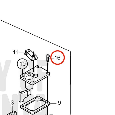 Vis à tête hexagonale d'origine Volvo Penta VOP20460067 | MD2010