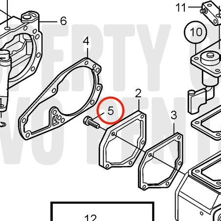 Tornillo de Cabeza Hexagonal VOP20460068 | Repuestos Marinos