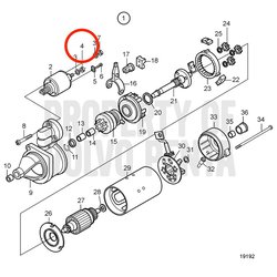 Porca hexagonal original Volvo Penta VOP20460118 | MD2010