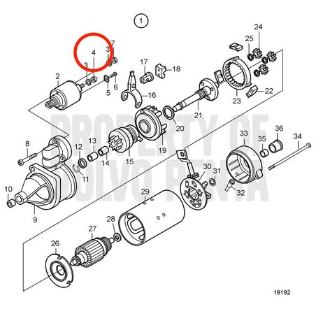 Porca hexagonal original Volvo Penta VOP20460118 | MD2010