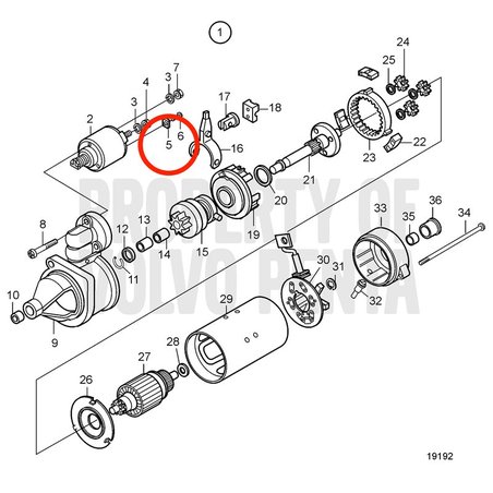 Braçadeira original Volvo Penta VOP20460120 | MD2010
