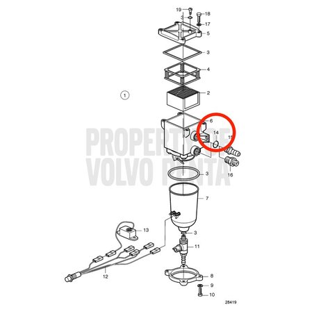 Anel de vedação original Volvo Penta VOP20460248 | MD2010