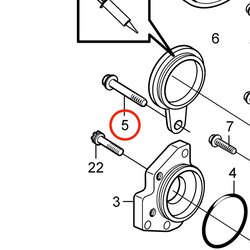 Vite a sei denti originale Volvo Penta VOP20460508 | MD2010