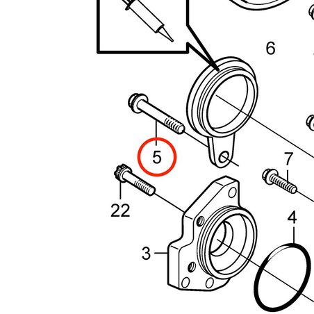 Vite a sei denti originale Volvo Penta VOP20460508 | MD2010