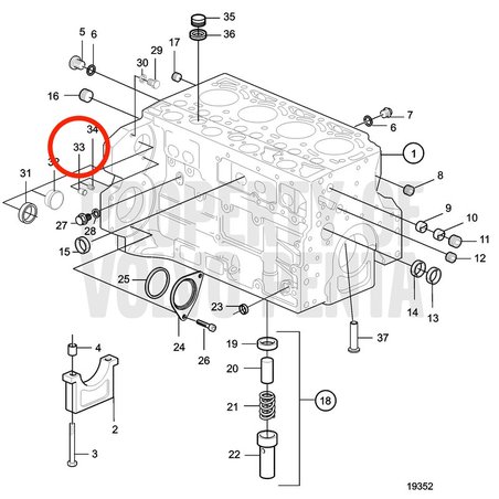 Spina originale Volvo Penta VOP20464561 | MD2010