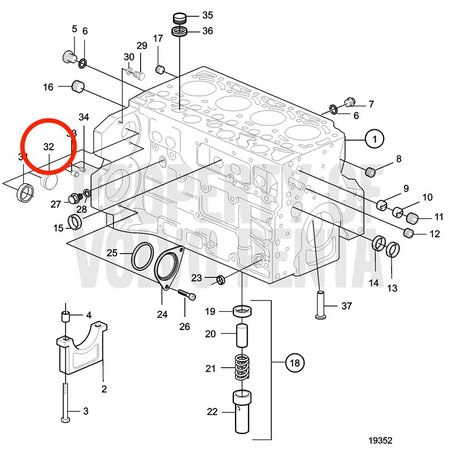 Spina originale Volvo Penta VOP20464563 | MD2010