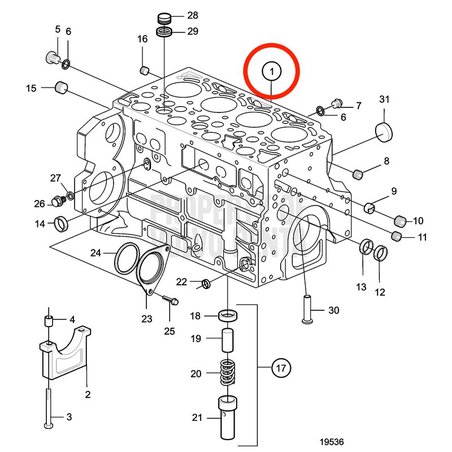 Carter motore originale Volvo Penta VOP20555444 | MD2010