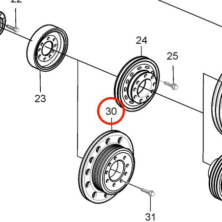 Puleggia originale Volvo Penta VOP20555448 | MD2010