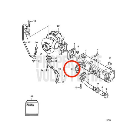 Junta original Volvo Penta VOP20557208 | MD2010