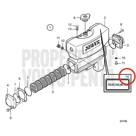 Étiquette Volvo Penta d'origine VOP20777630 | MD2010