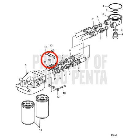 Adaptateur Volvo Penta d'origine VOP20799245 | MD2010