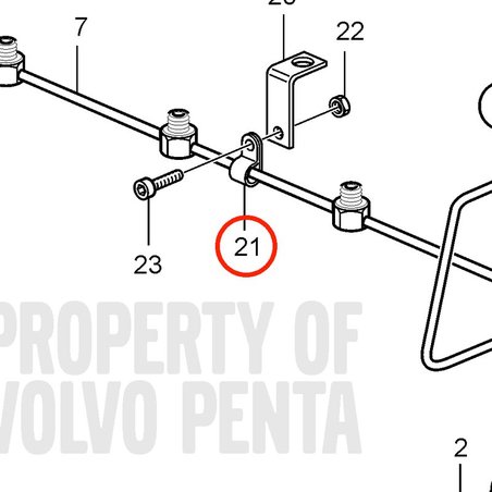 Abrazadera de Fijación Original Volvo Penta VOP20801216 | MD2010