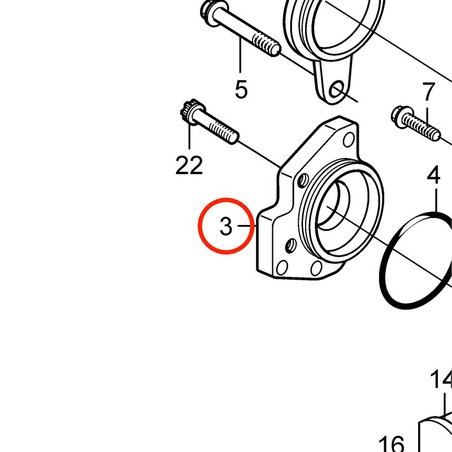 Original Volvo Penta Flansch VOP21101972 | MD2010