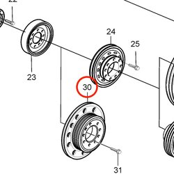Original Volvo Penta Riemenscheibe VOP22296064 | MD2010