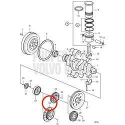 Poulie d'origine Volvo Penta VOP22296064 | MD2010