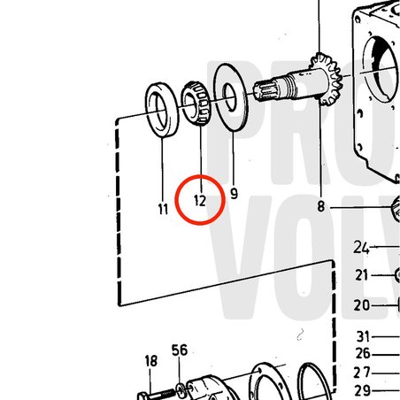 Bague intérieure d'origine Volvo Penta VOP181301 | MD2030-D