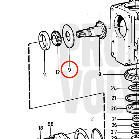 Original Volvo Penta Drehtisch VOP851621 | MD2030-D
