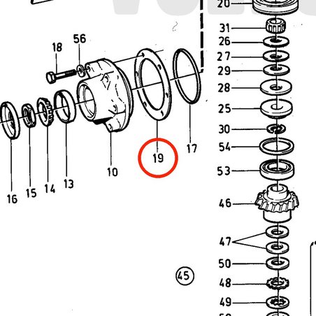 Arandela de Ajuste Original Volvo Penta VOP851622 | MD2030-D