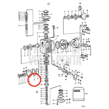 Arandela de Ajuste Original Volvo Penta VOP851622 | MD2030-D