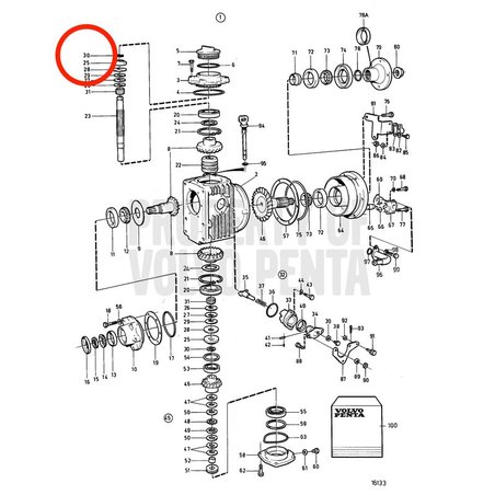 Original Volvo Penta Verschluss-Halbring VOP851629
