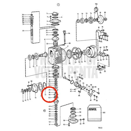 Arandela de Ajuste Original Volvo Penta VOP851706 | MD2030-D