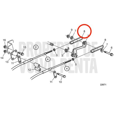 Fissaggio originale Volvo Penta VOP861622 | MD2030-D
