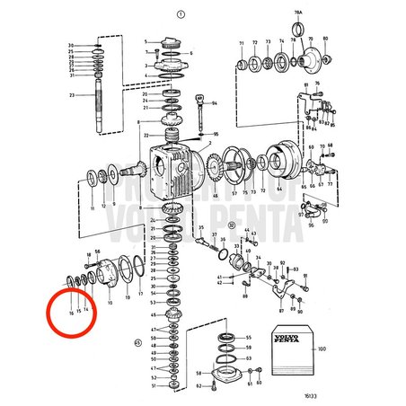 Anel de vedação original Volvo Penta VOP873094 | MD2030-D