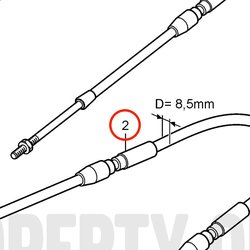 Cavo di controllo originale Volvo Penta VOP888084 | MD2030-D
