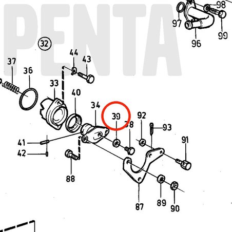 Spessore di regolazione originale Volvo Penta VOP897871 | MD2030-D