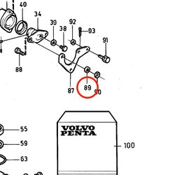 Arruela dentada original Volvo Penta VOP955948 | MD2030-D