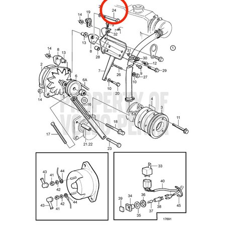 Vis hexagonale d'origine Volvo Penta VOP963233 | MD2030-D