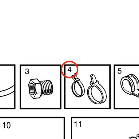 Collier de serrage d'origine Volvo Penta VOP980464 | MD2030-D