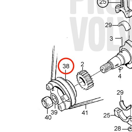 Puleggia originale Volvo Penta VOP3580255 | MD2030