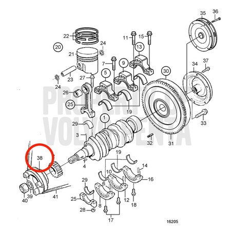 Puleggia originale Volvo Penta VOP3580255 | MD2030
