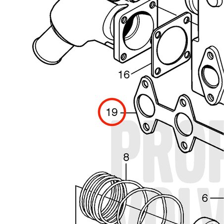 Guarnizione originale Volvo Penta VOP3580323 | MD2030