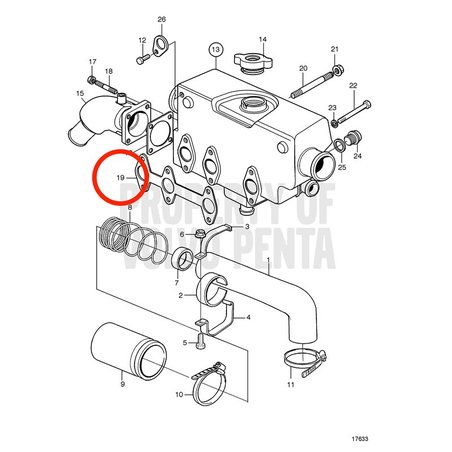 Guarnizione originale Volvo Penta VOP3580323 | MD2030