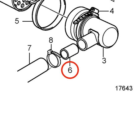 Tube d'origine Volvo Penta VOP3580328 | MD2030
