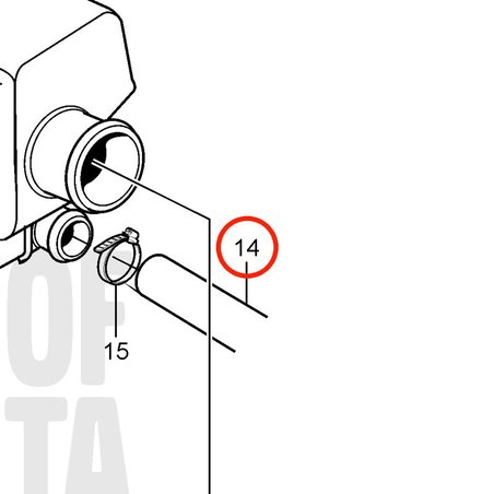 Mangueira original Volvo Penta VOP3580329 | MD2030