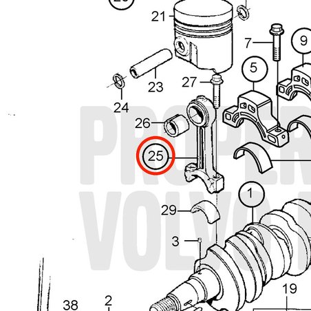 Biela original Volvo Penta VOP3580345 | MD2030