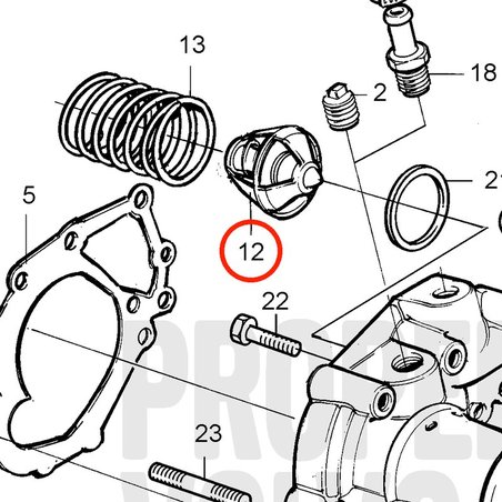 Termostato original Volvo Penta VOP3580365 | MD2030