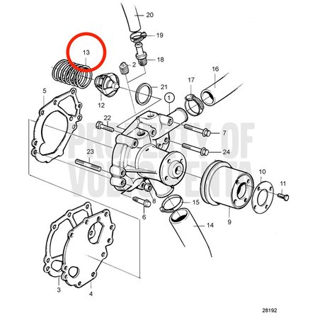 Resorte Original Volvo Penta VOP3580366 | MD2030