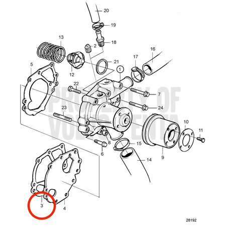 Junta original Volvo Penta VOP3580367 | MD2030