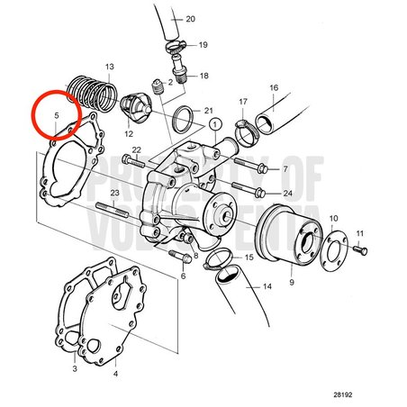 Guarnizione originale Volvo Penta VOP3580369 | MD2030
